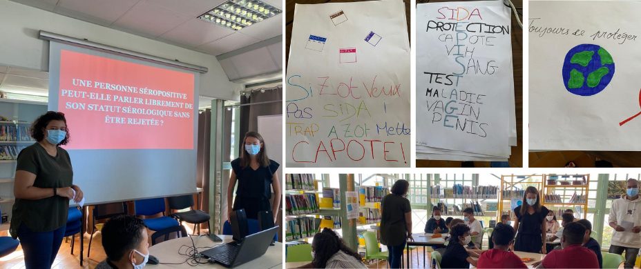 Intervention pour la Journée Mondiale de Lutte contre le Sida à la Réunion avec Célie et Laetitia